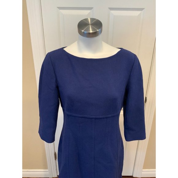 Michael Kors Collection Navy Blue Wool Crepe Dress, Size 10 NWT $1,995 - Picture 2 of 6